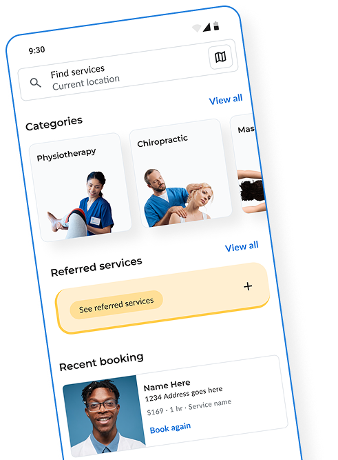 CareChain app home screen
